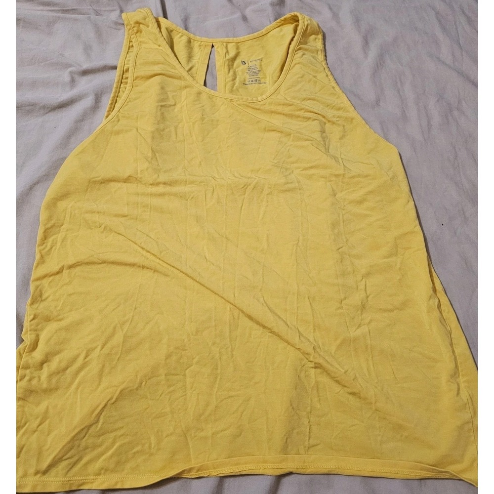 Women's Buffbunny Collection Yellow Tank Top Sleeveless Open Back Size Large